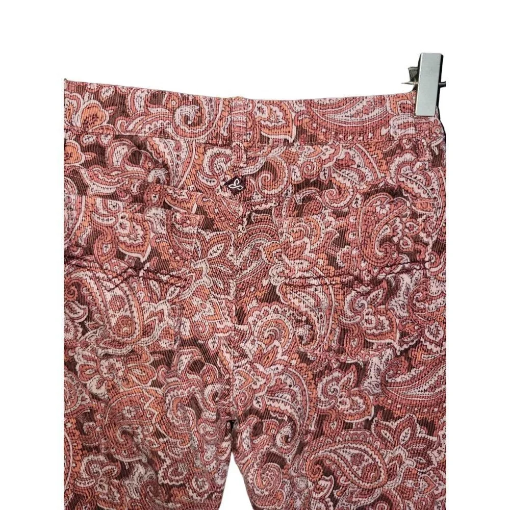 prAna Pink Paisley Corduroy Five Pocket Women's Pant 4 - Picture 5 of 5